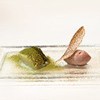 抹茶のティラミス　小豆ジェラート