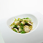 万願寺唐辛子、沼島の鱧の炭火焼き　トロフィエのジェノベーゼ、自家製からすみと