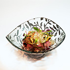 大山牛のしゃぶしゃぶ　茄子のサラダ仕立て