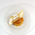 柿のソルベ リコッタチーズのカンノーロ