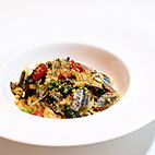 北海道産秋刀魚と天然きのこのカッペリーニ